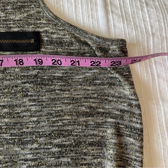 2/$30 Lane Bryant Marbled Gray Black and Gold Sleeveless Tank Blouse Tunic - Picture 9 of 10